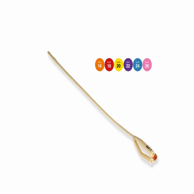 Катетер Фолея латексний, 3-ходовий “MEDICARE”, розмір Fr22